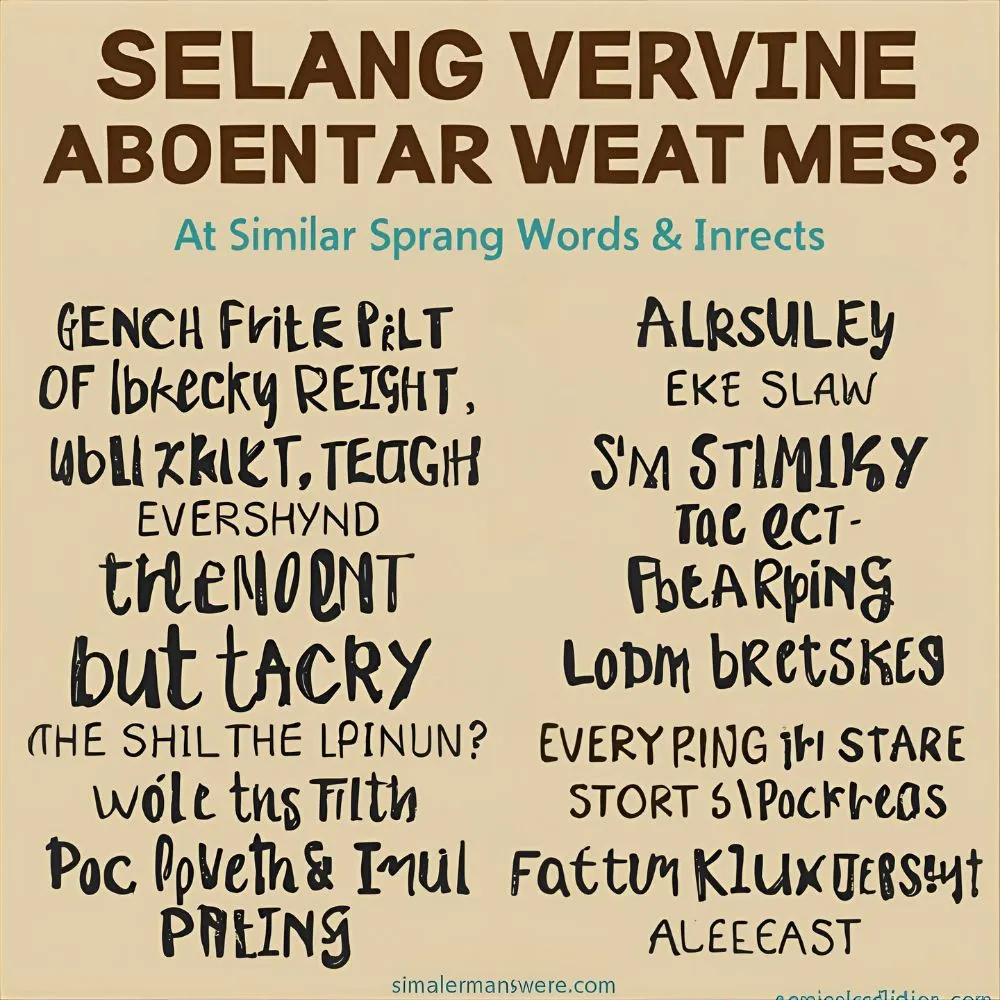 Similar Slang Words or Alternatives