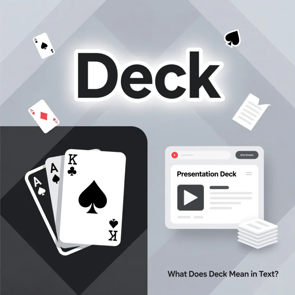 What Does Deck Mean in Text