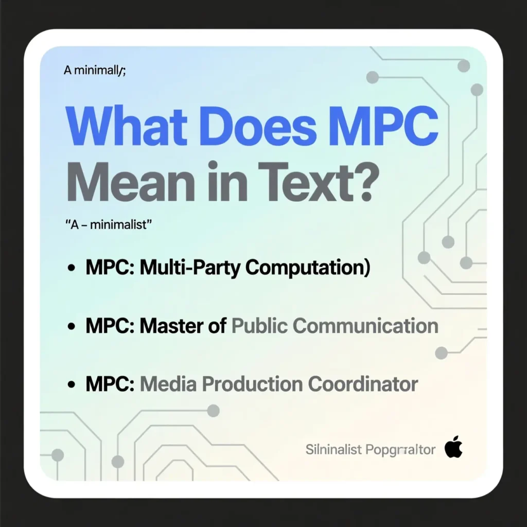 What Does MPC Mean in Text