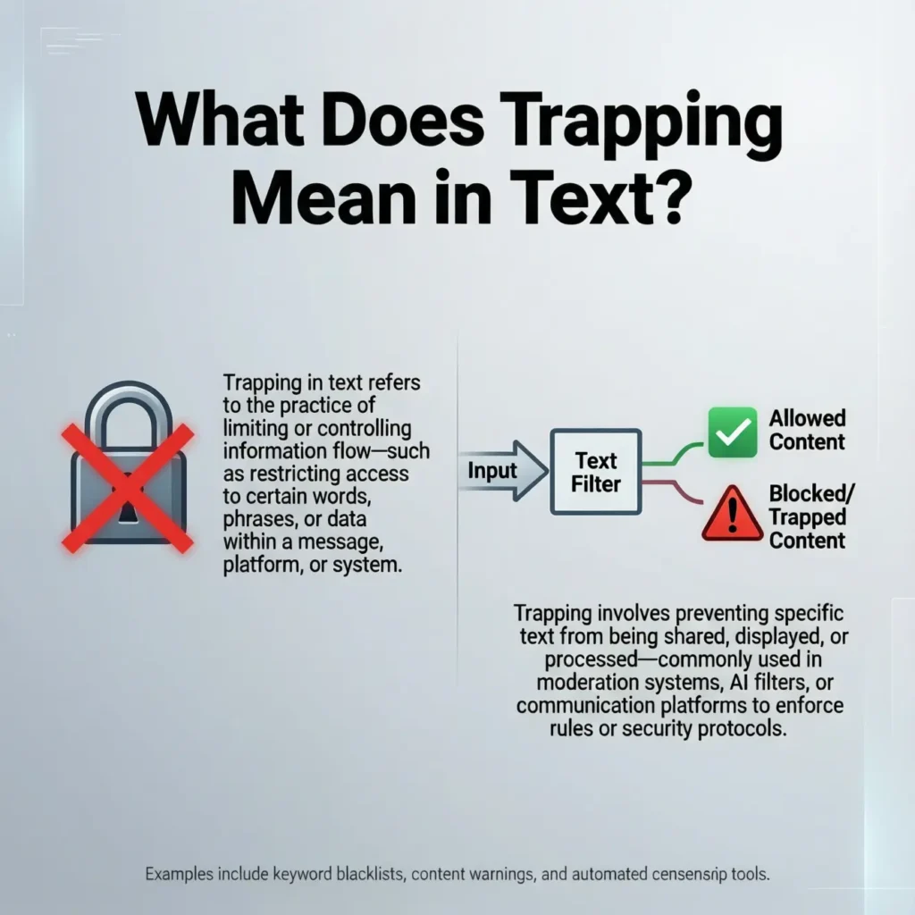 What Does Trapping Mean in Text