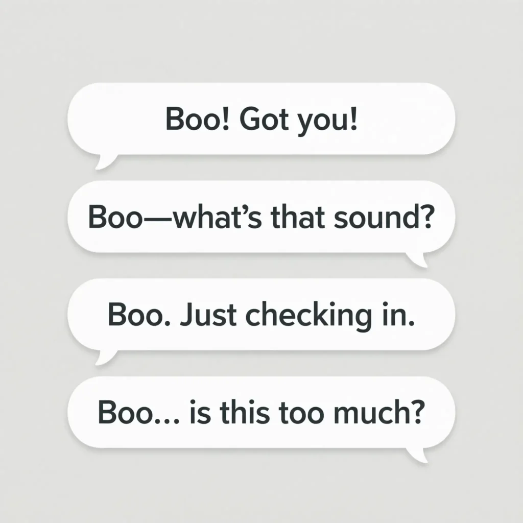 Examples of Boo in Conversation