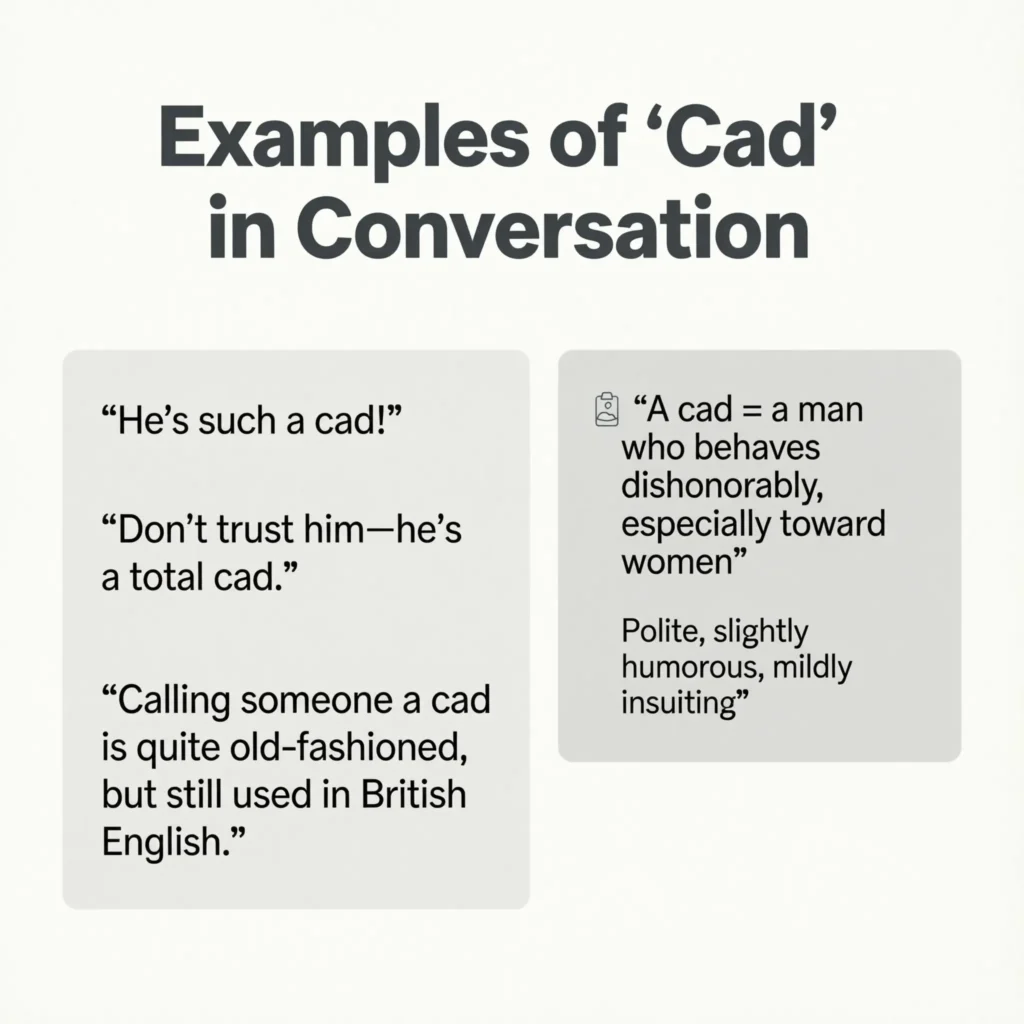 Examples of “Cad” in Conversation