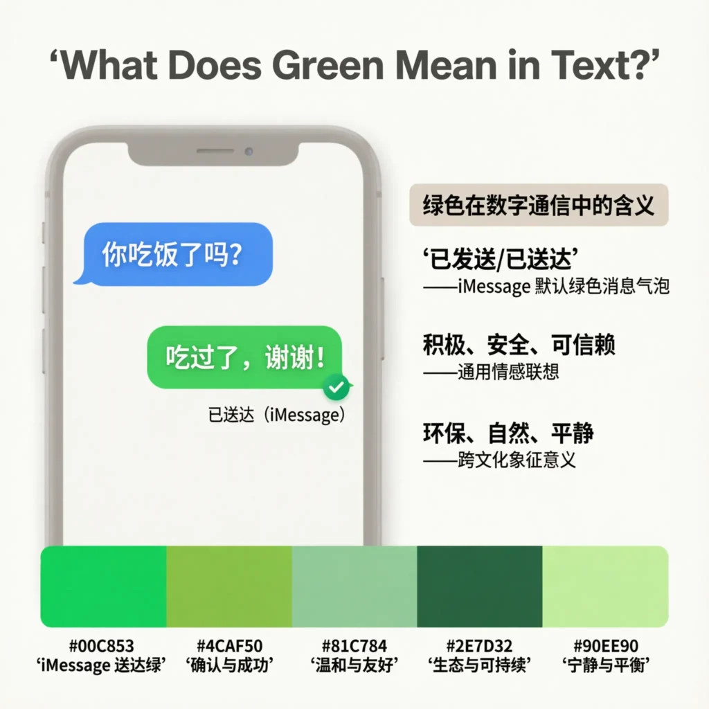 What Does Green Mean in Text