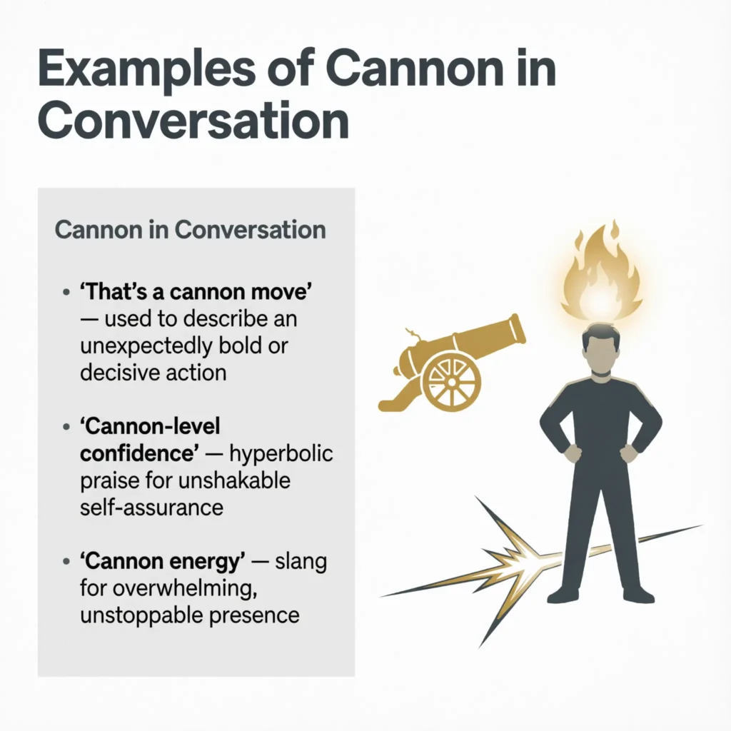 Examples of Cannon in Conversation
