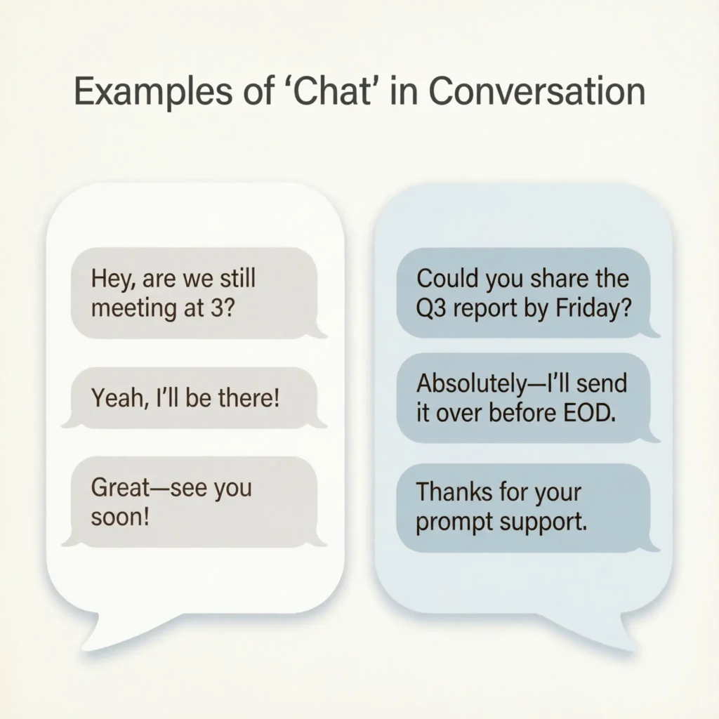 Examples of “Chat” in Conversation