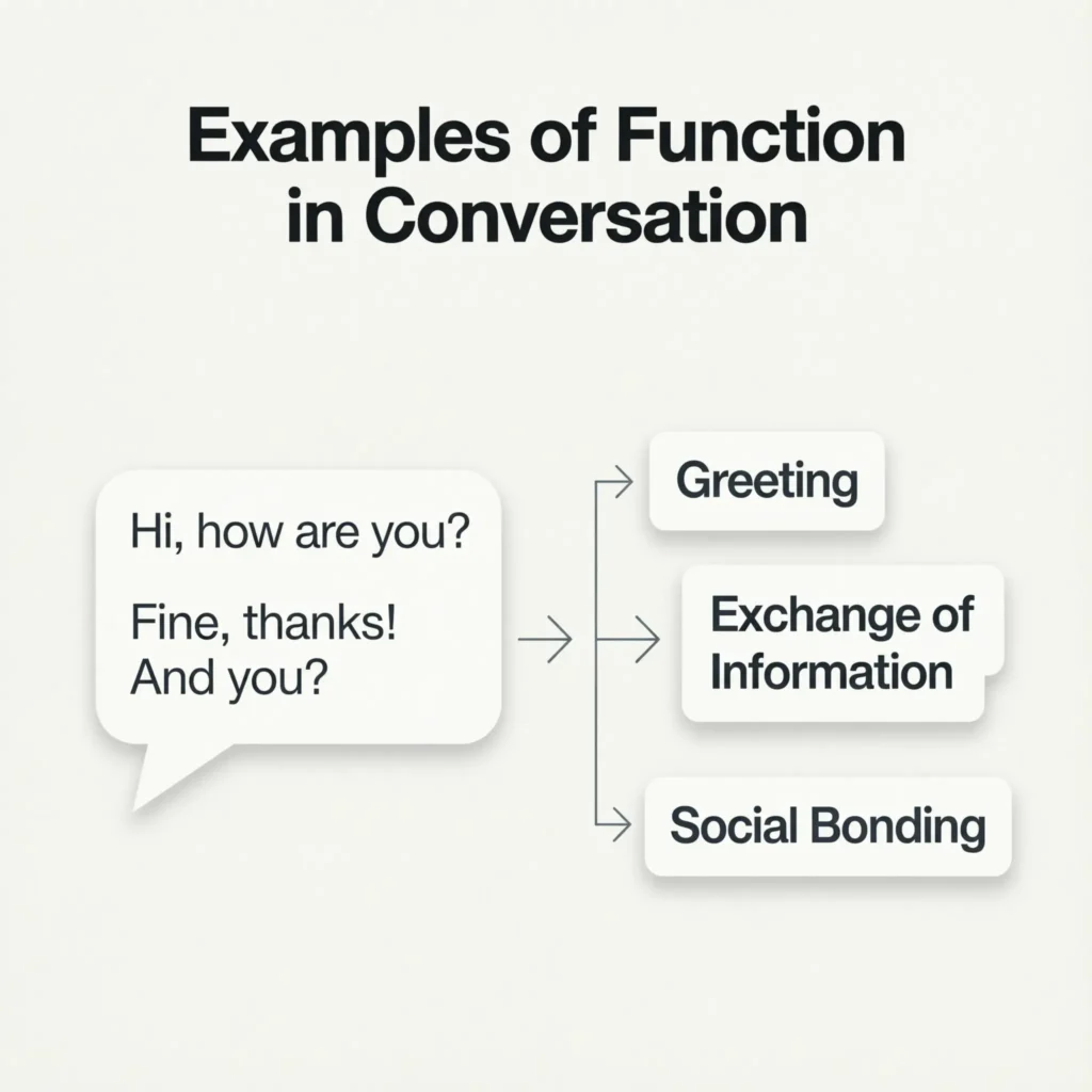 Examples of Function in Conversation