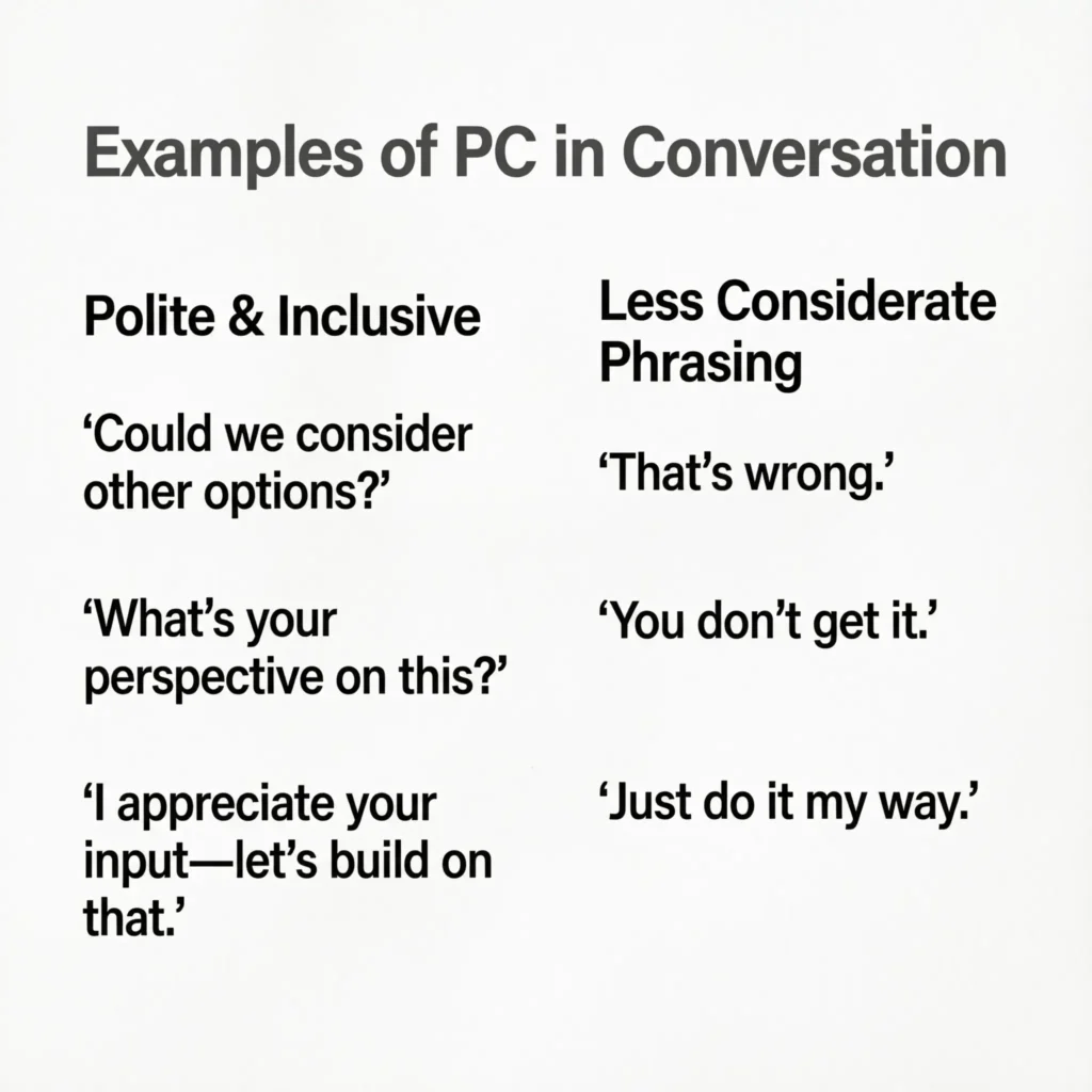 Examples of PC in Conversation