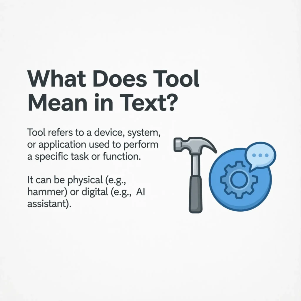 What Does Tool Mean in Text