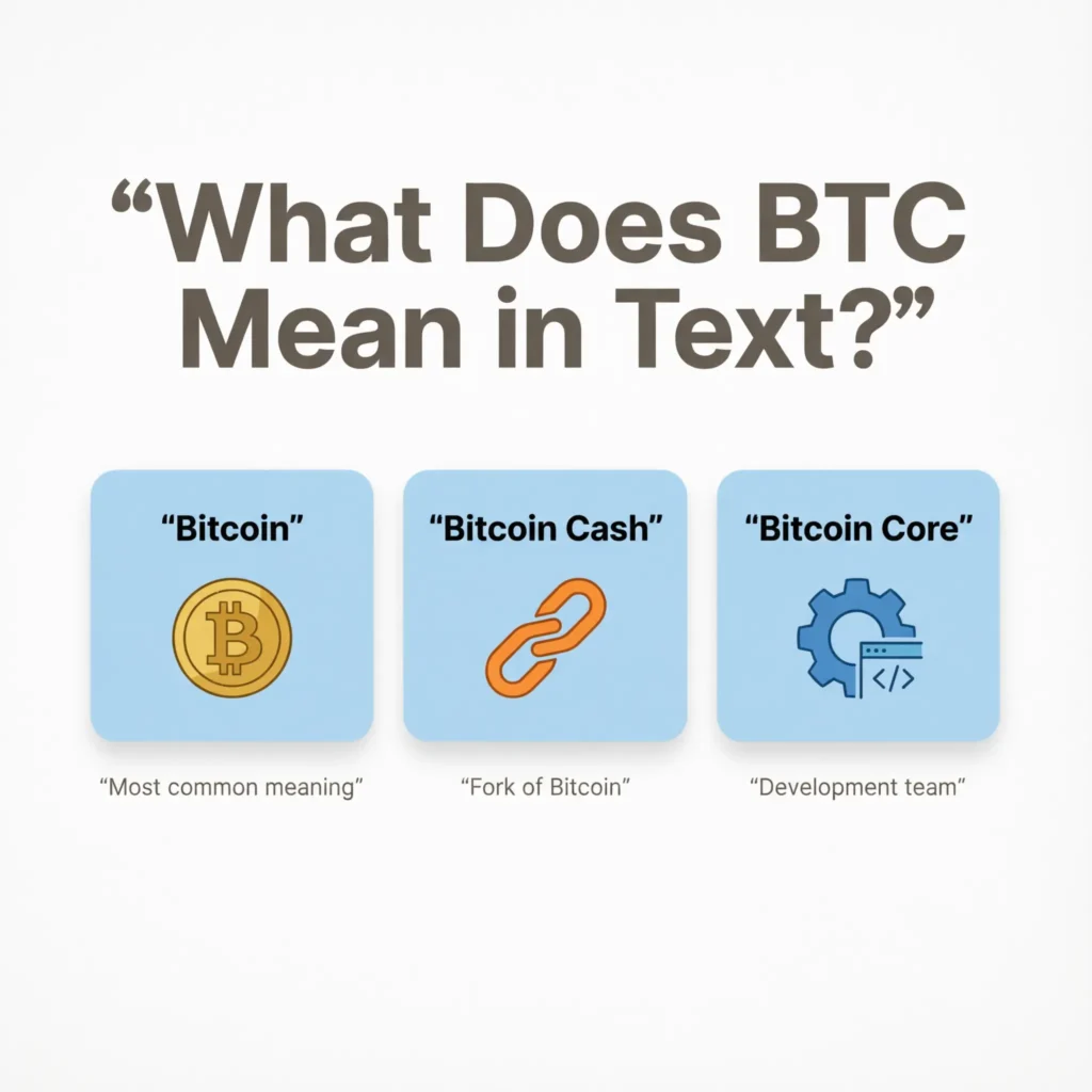 What Does BTC Mean in Text