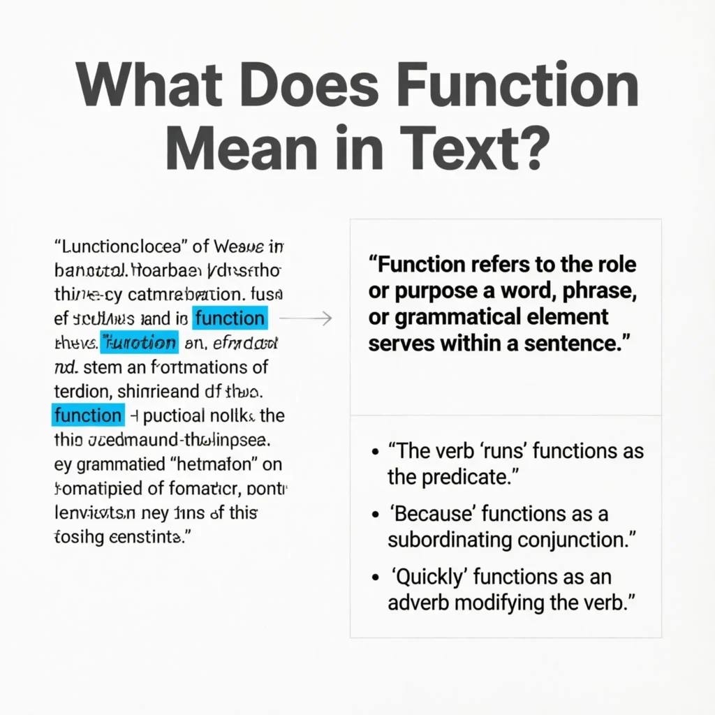 What Does Function Mean in Text