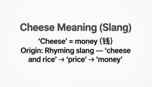 Cheese Meaning Slang