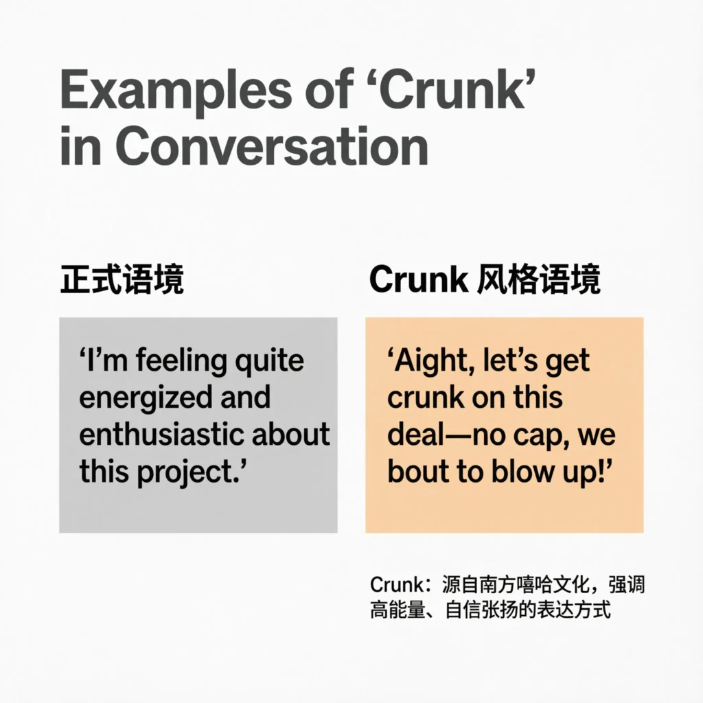 Examples of “Crunk” in Conversation