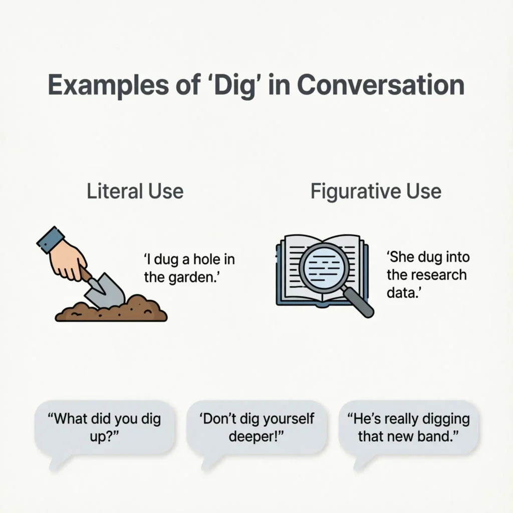 Examples of “Dig” in Conversation