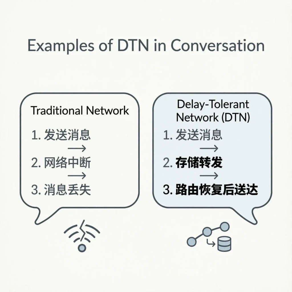 Examples of DTN in Conversation