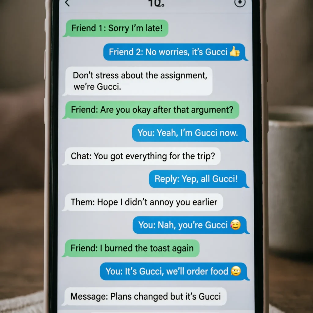 Examples of Gucci in Conversation