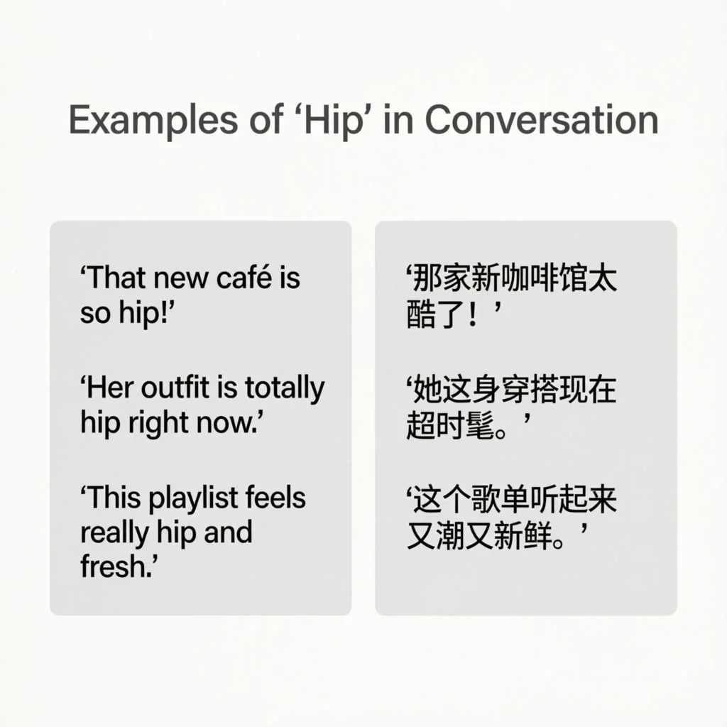Examples of “Hip” in Conversation
