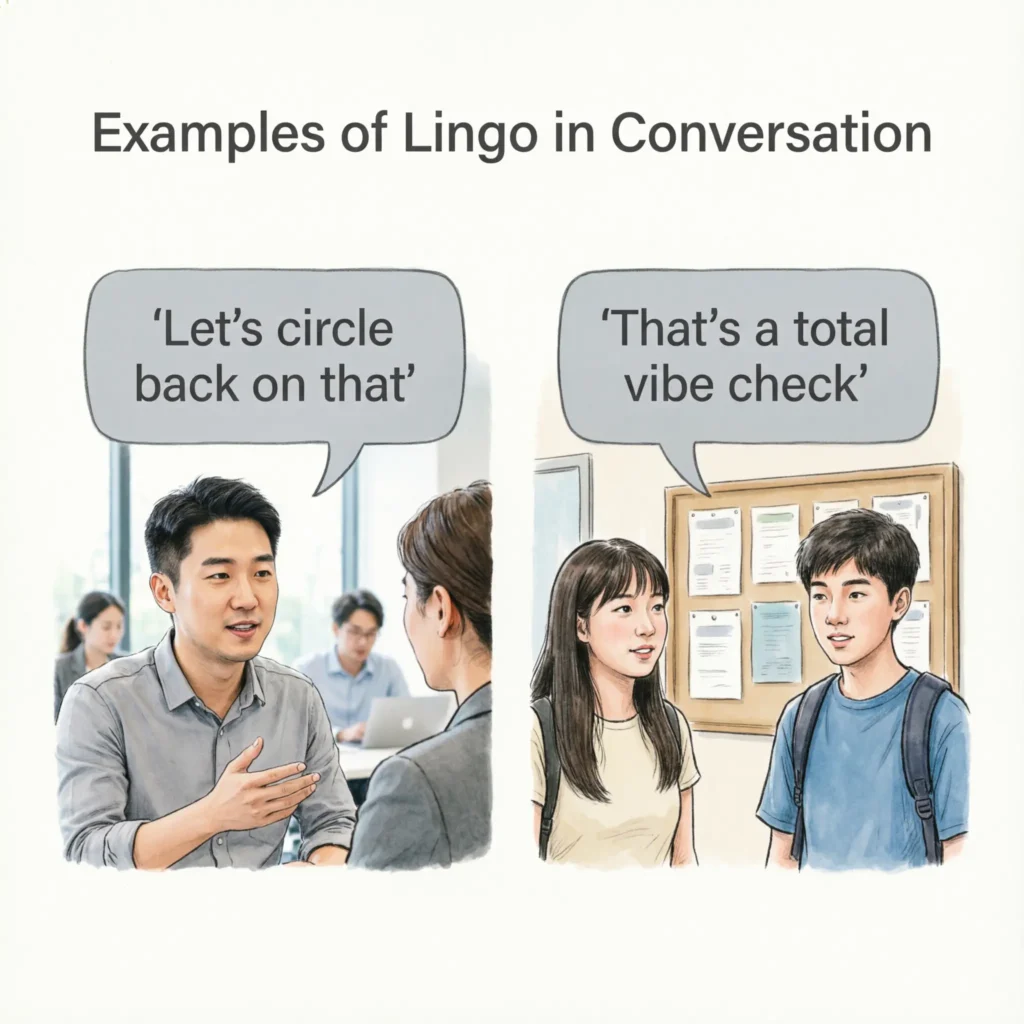 Examples of Lingo in Conversation