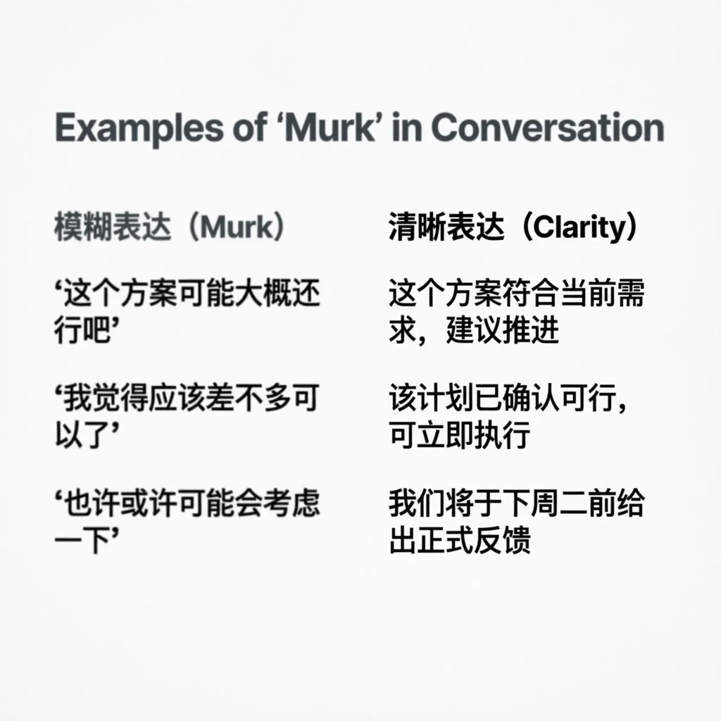 Examples of “Murk” in Conversation