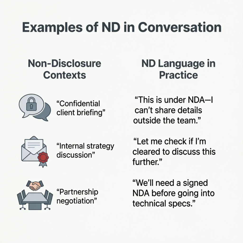 Examples of ND in Conversation