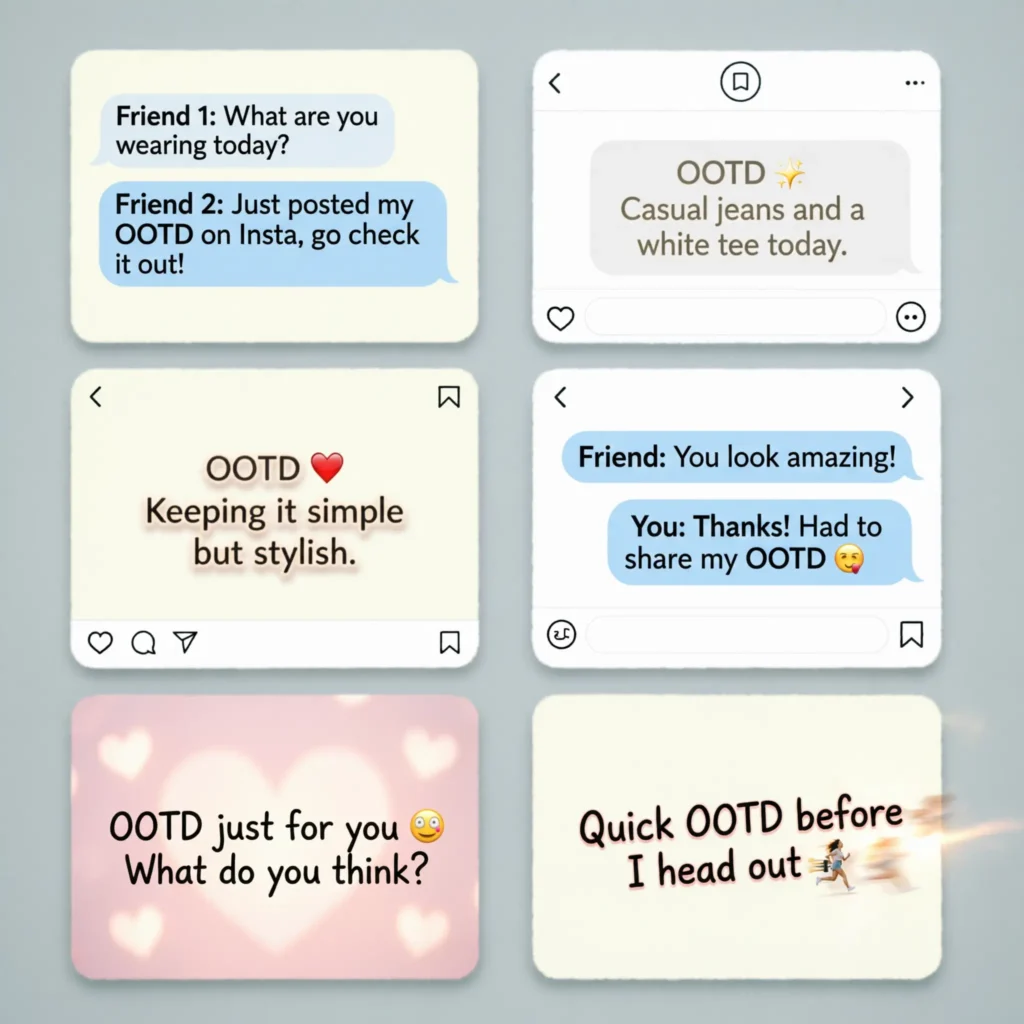 Examples of OOTD in Conversation