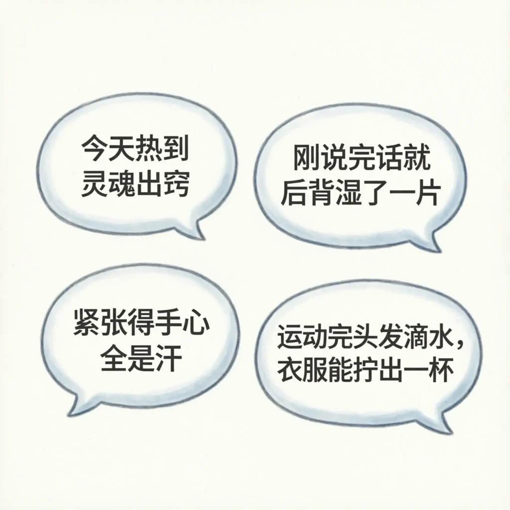 Examples of Sweat in Conversation