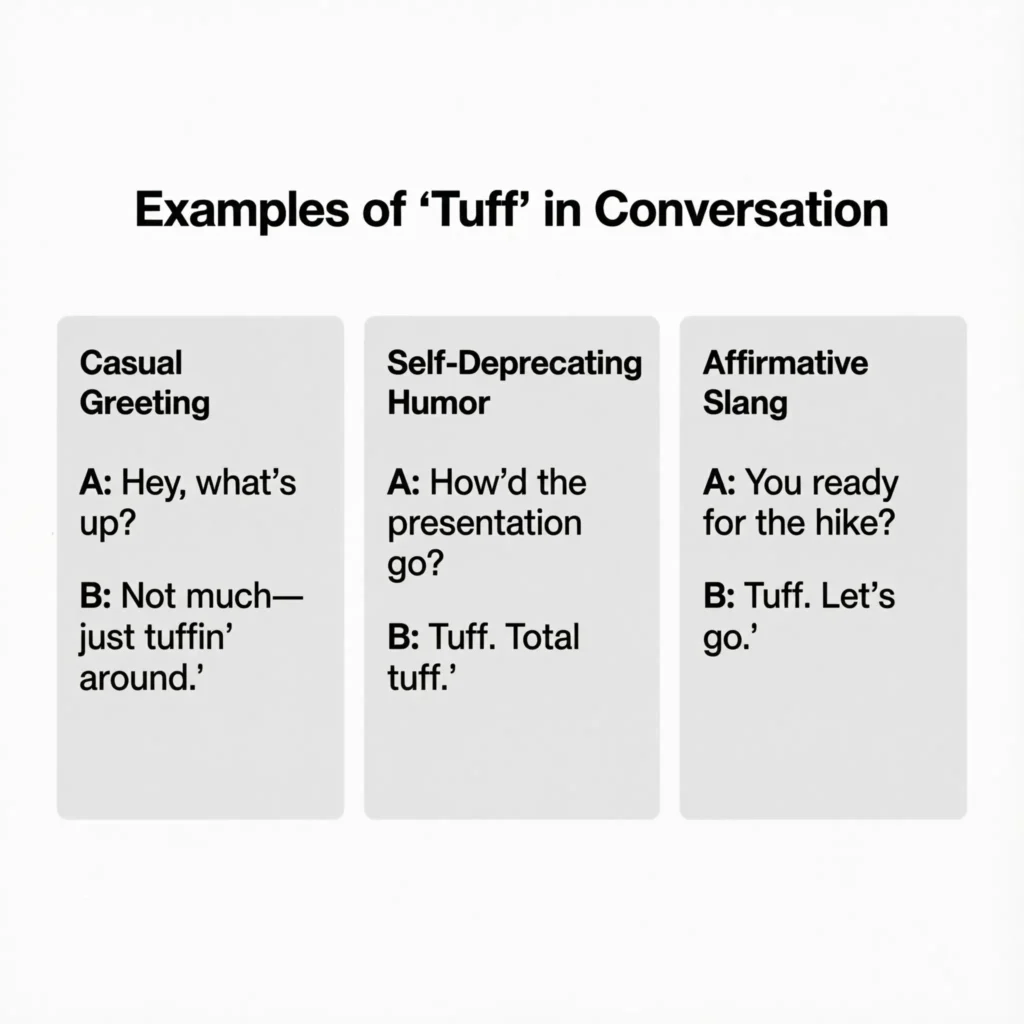 Examples of “Tuff” in Conversation