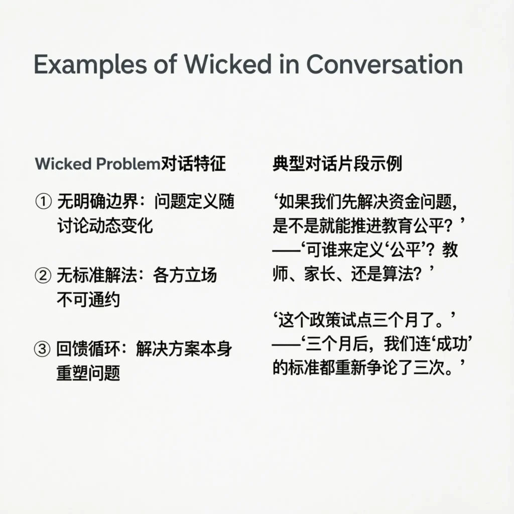 Examples of Wicked in Conversation