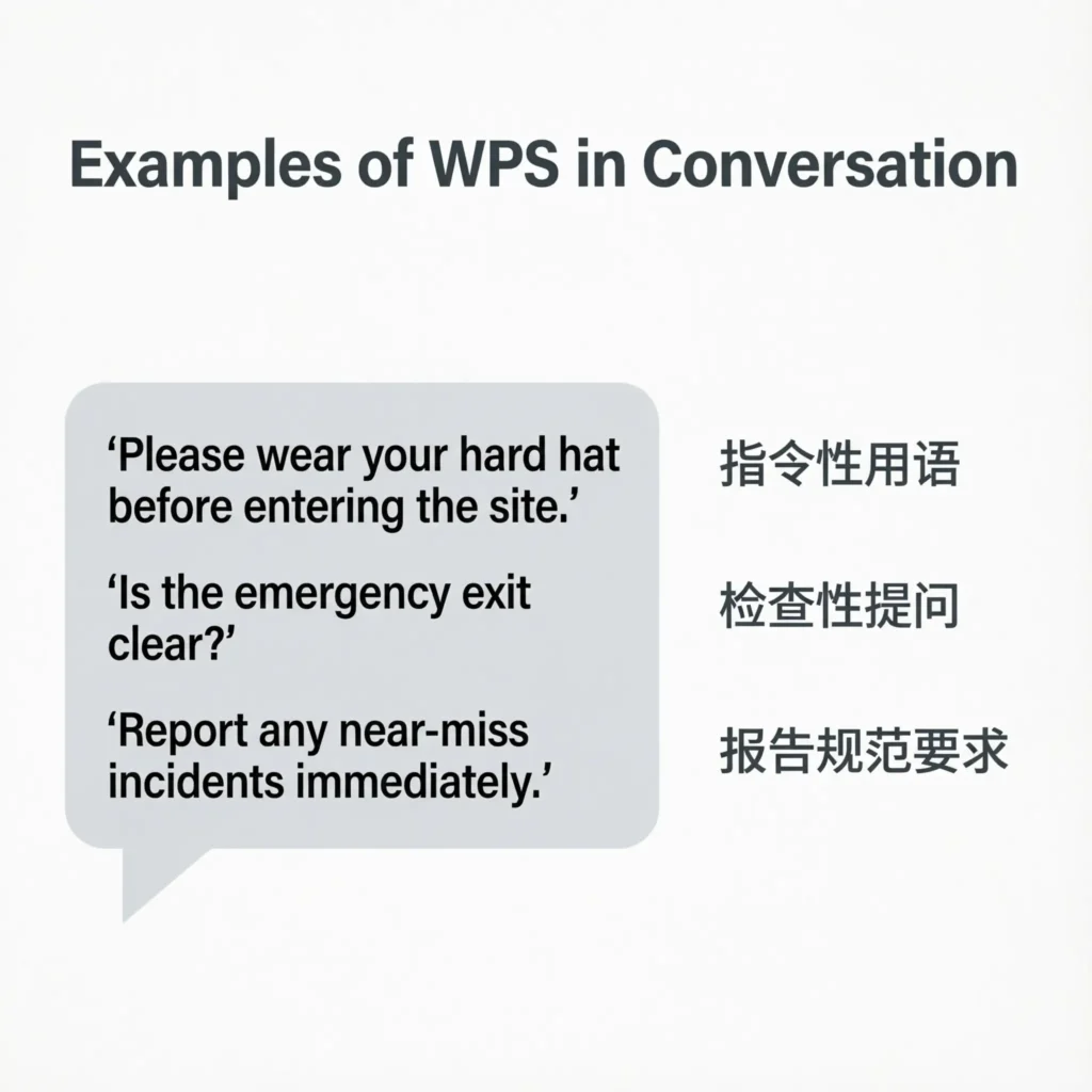 Examples of WPS in Conversation