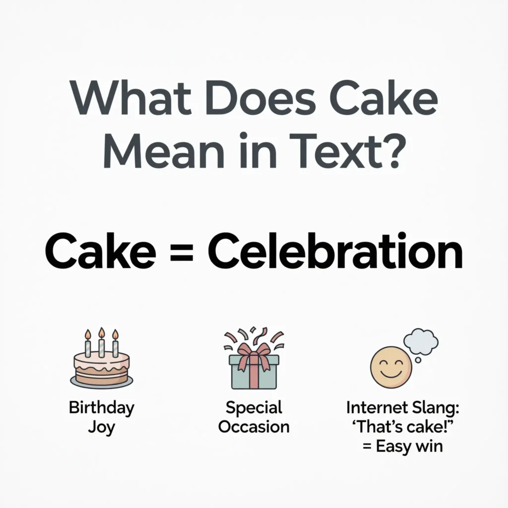 What Does Cake Mean in Text