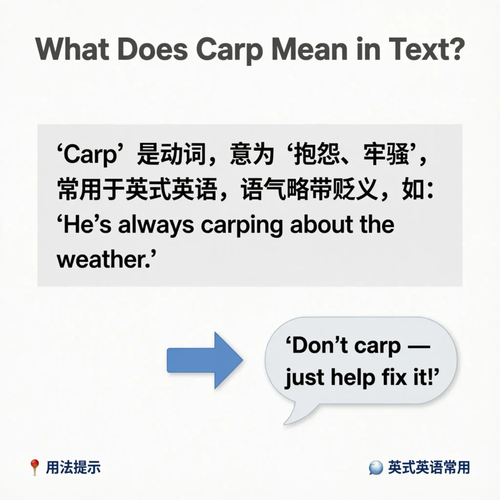 What Does Carp Mean in Text