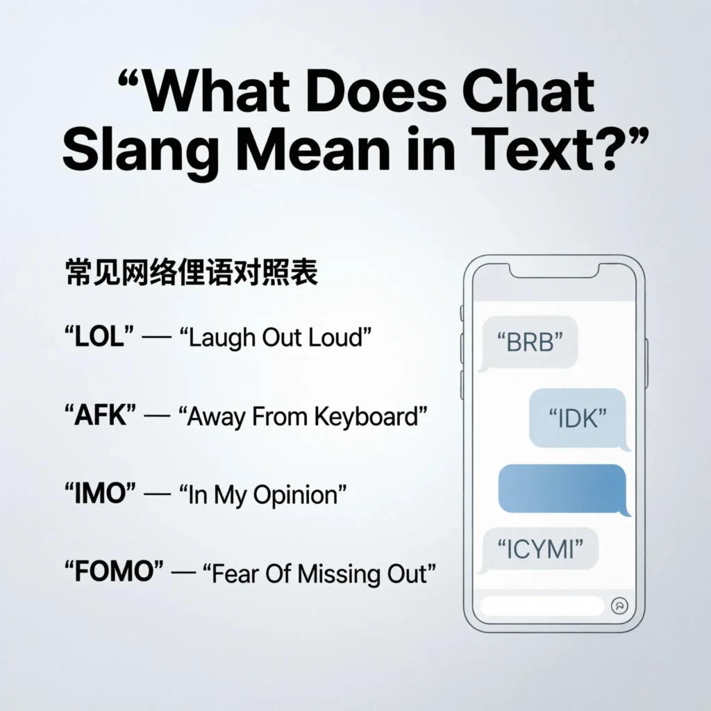 What Does Chat Slang Mean in Text