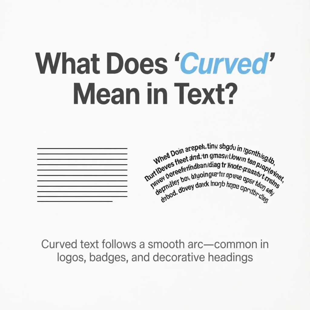 What Does “Curved” Mean in Text