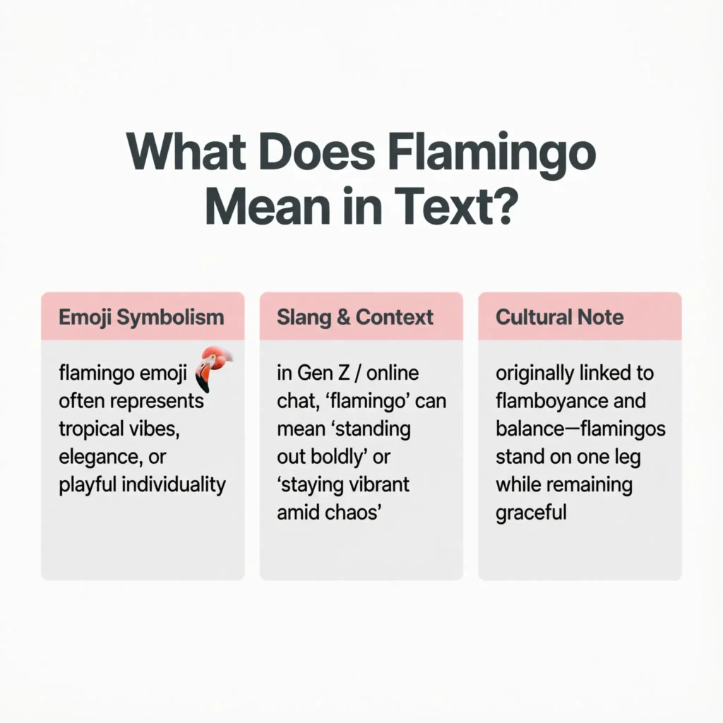 What Does Flamingo Mean in Text
