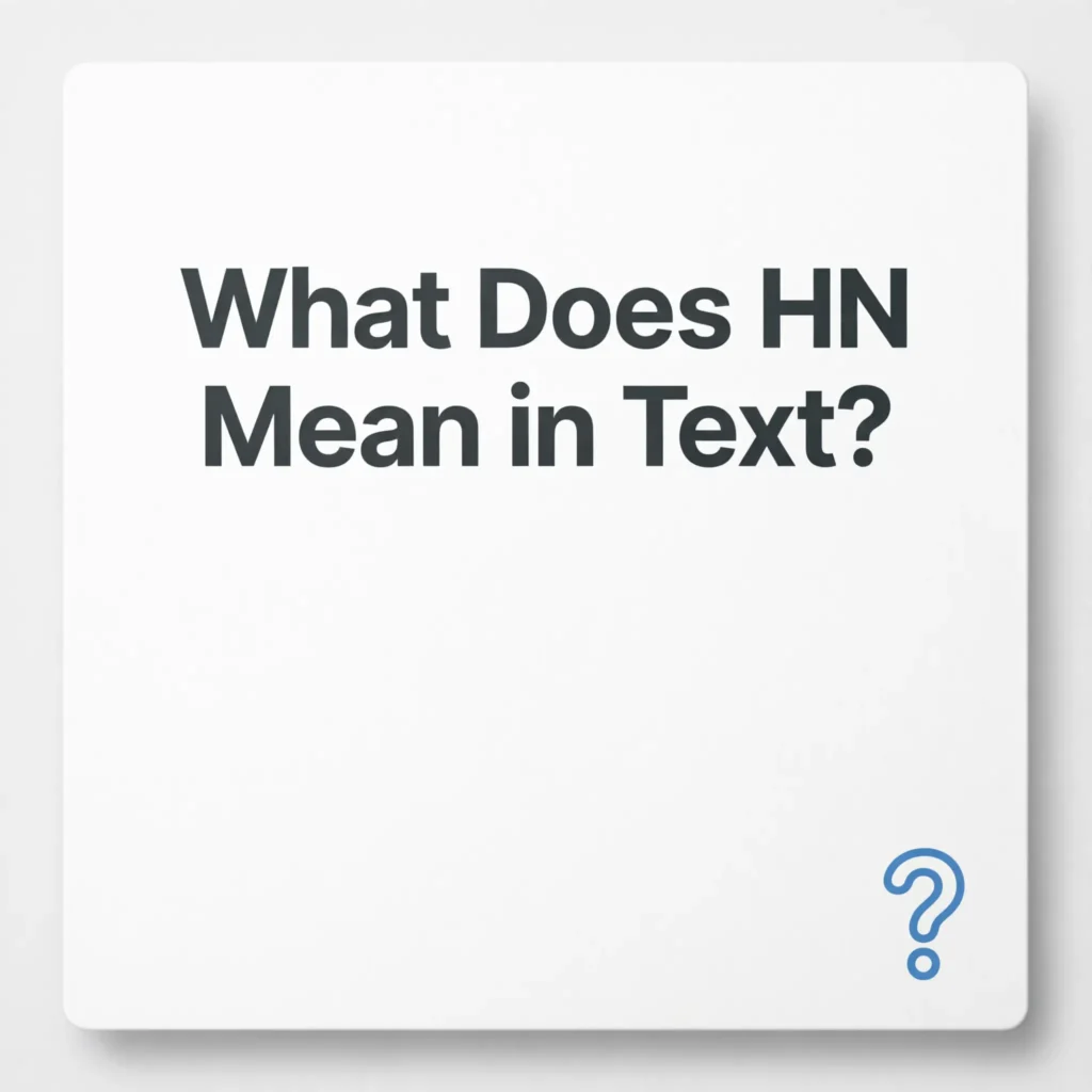 What Does HN Mean in Text