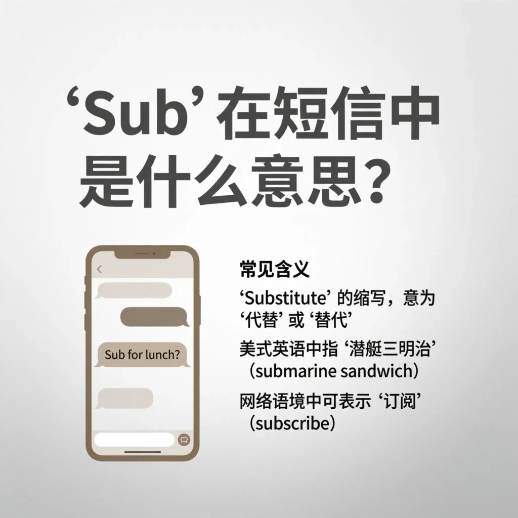 What Does “Sub” Mean in Text