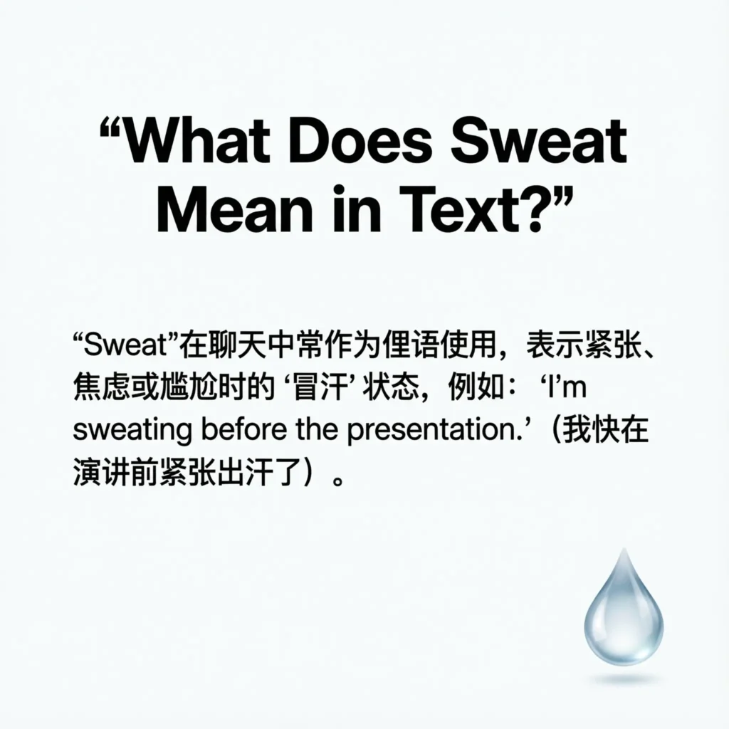 What Does Sweat Mean in Text