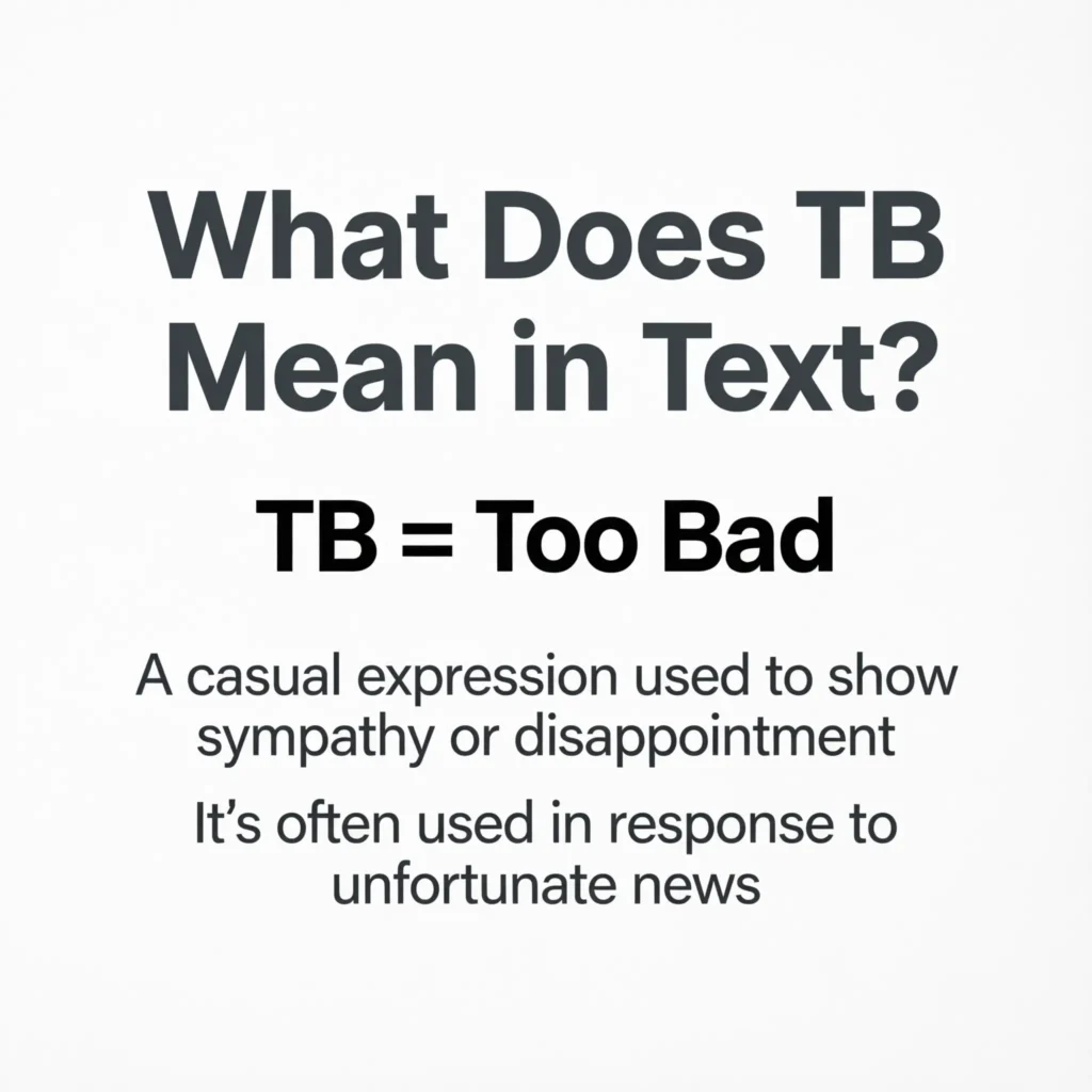 What Does TB Mean in Text