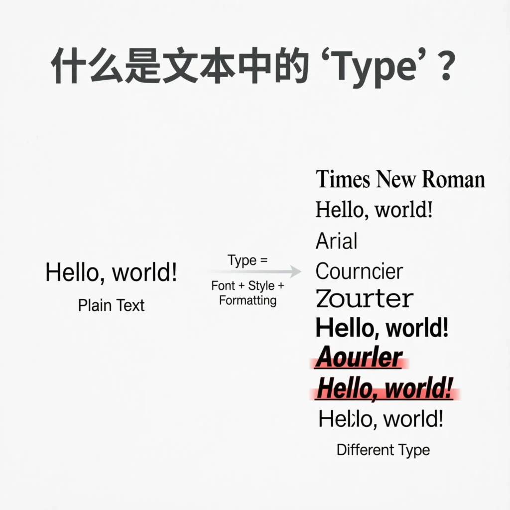 What Does Type Mean in Text