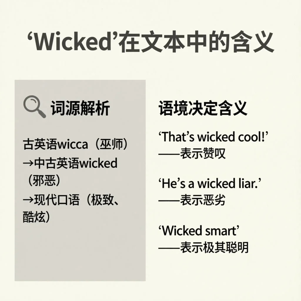What Does Wicked Mean in Text