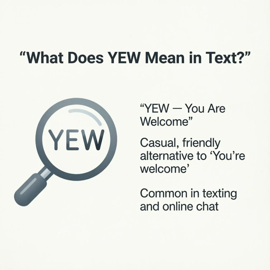 What Does YEW Mean in Text