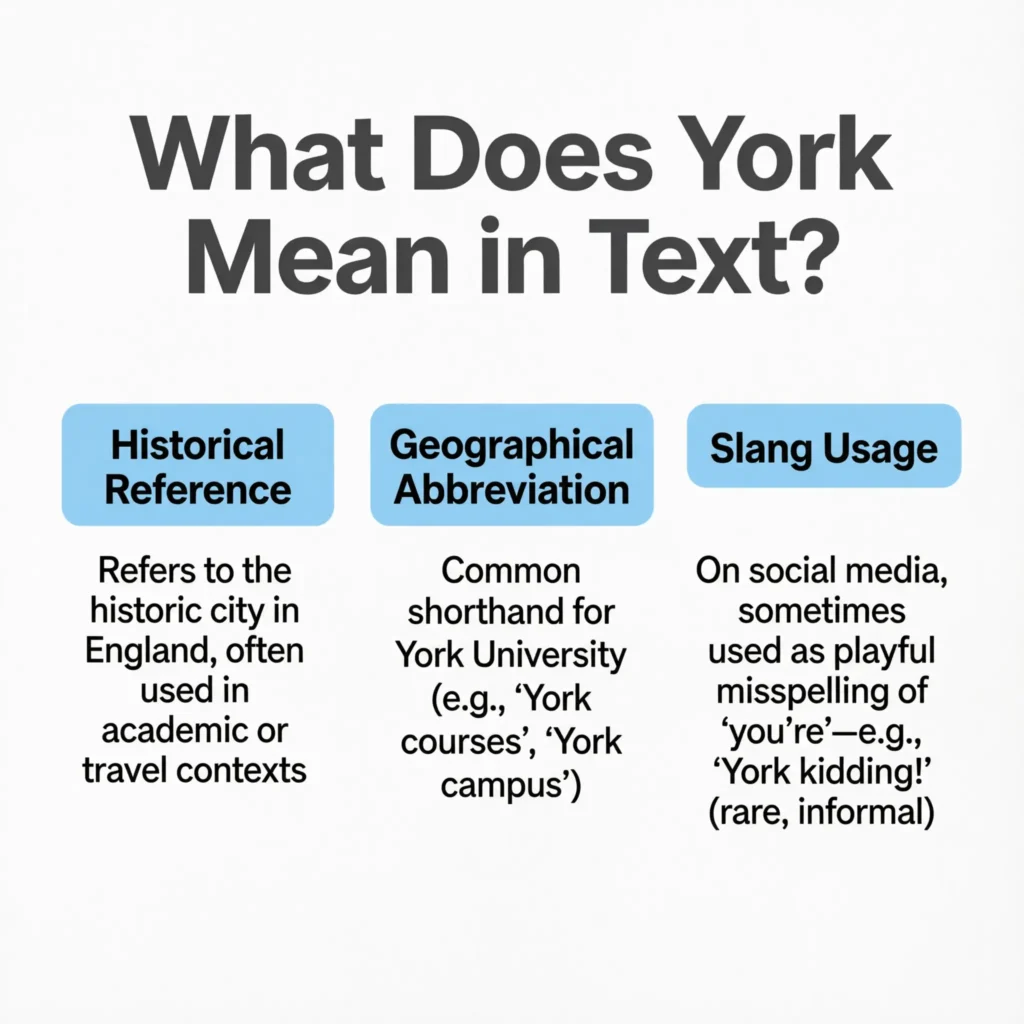 What Does York Mean in Text
