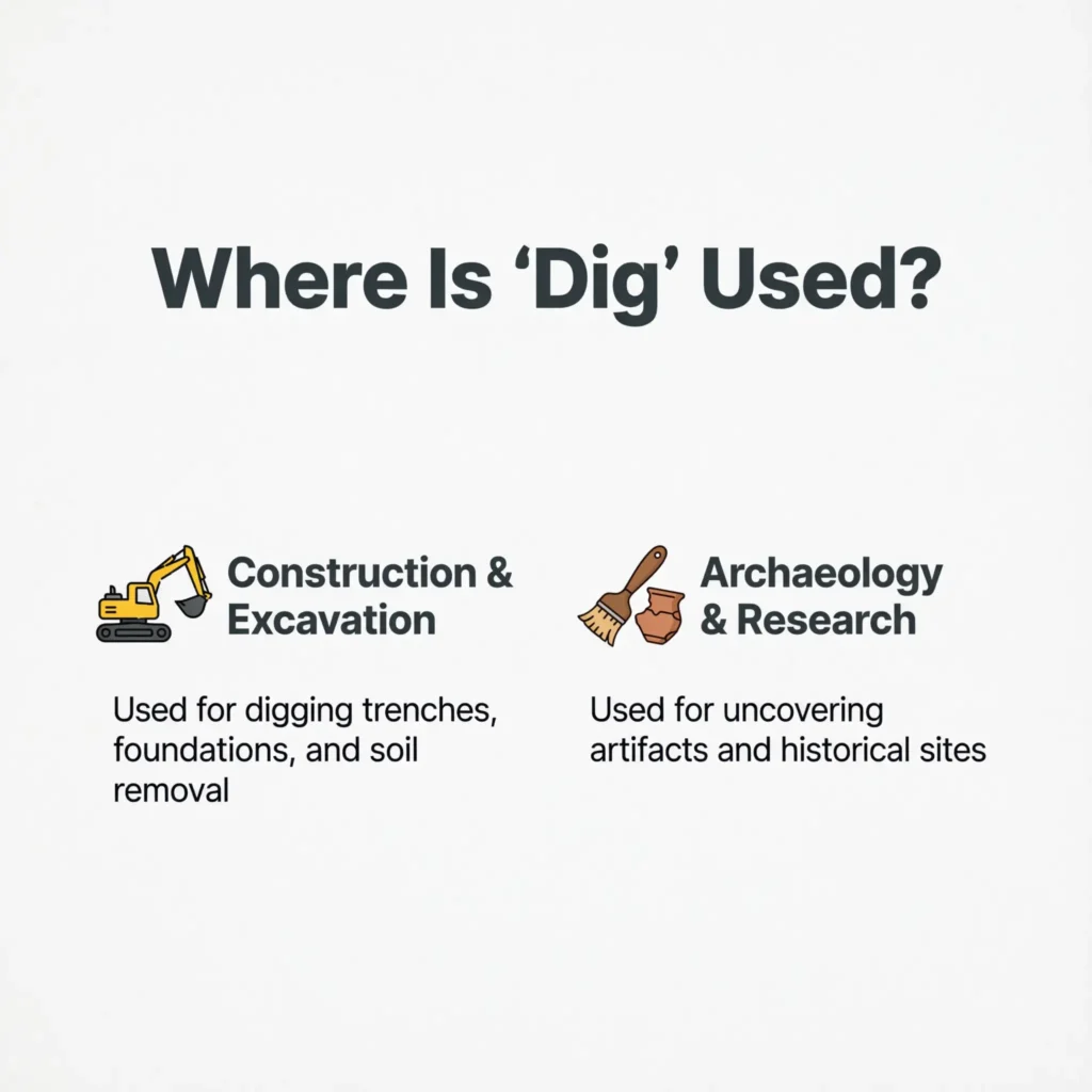 Where Is “Dig” Used