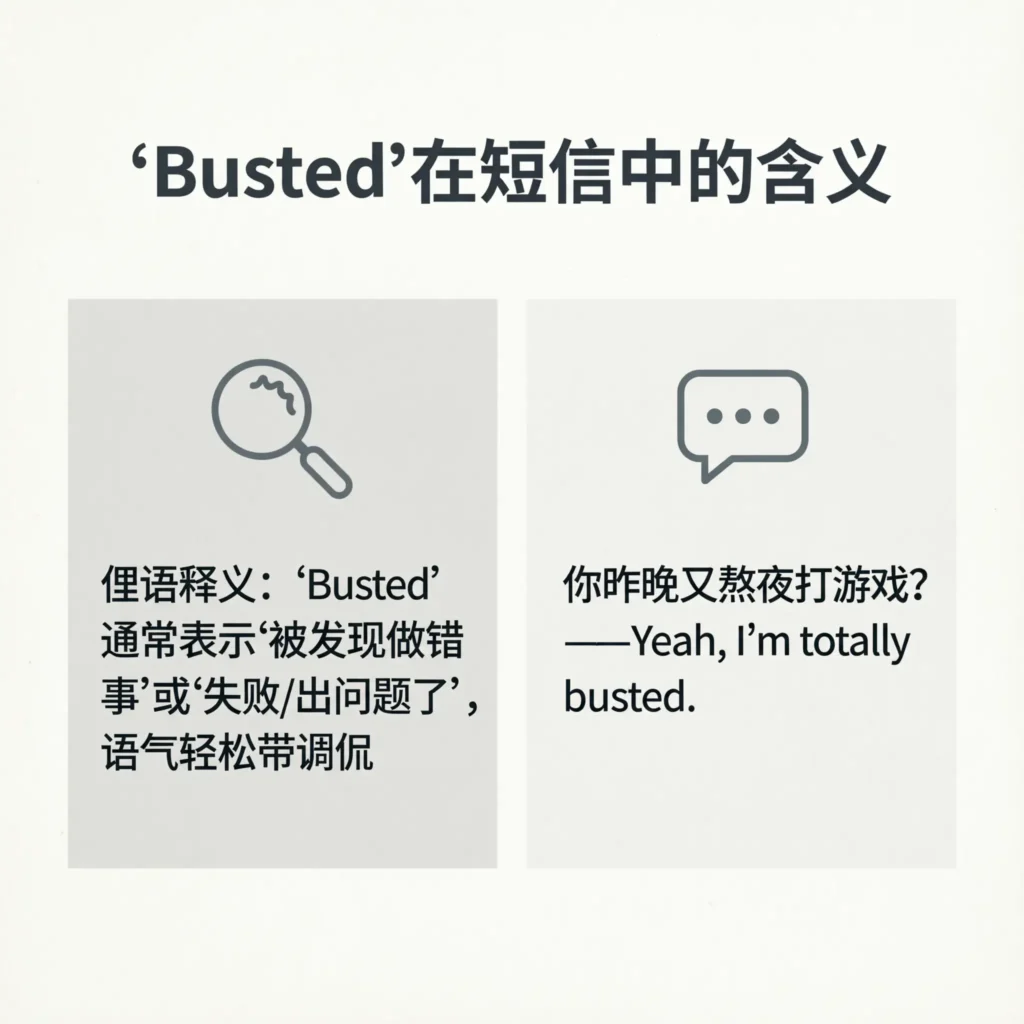 What Does Busted Mean in Text