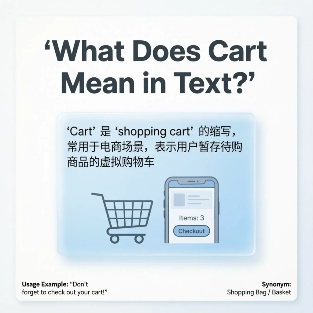 What Does Cart Mean in Text