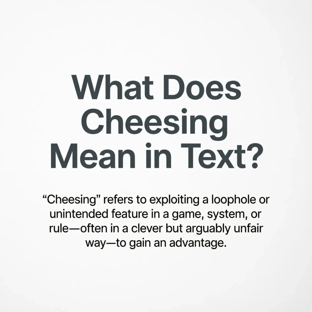 What Does Cheesing Mean in Text