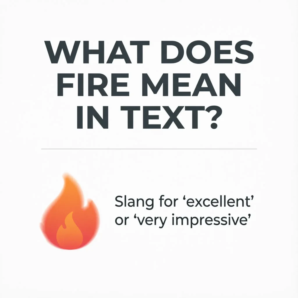 What Does Fire Mean in Text