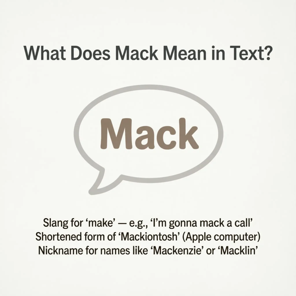 What Does Mack Mean in Text