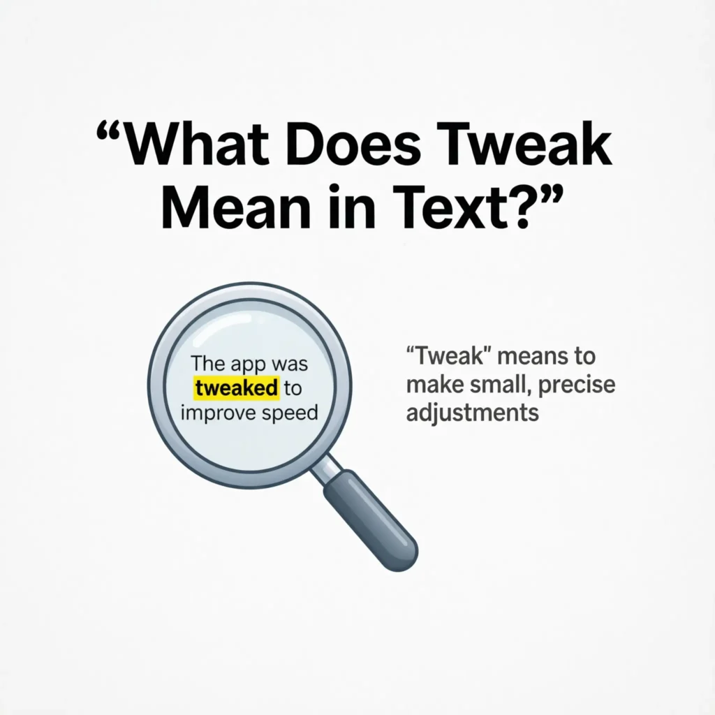 What Does Tweak Mean in Text